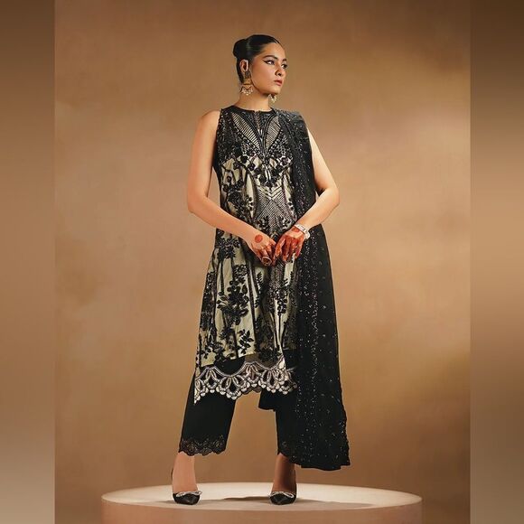 MYEESHA PAKISTANI FORMAL DRESS 2 PIECE - Picture 1 of 9